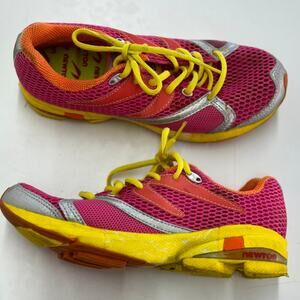 Newton Sneakers Womens 7 Pink‎ Yellow Orange Distance Running Shoes 01011